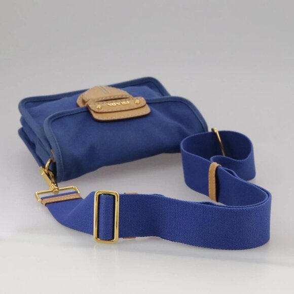 PRADA Shoulder Bag Canvas Blue Auth 111326 - Picture 6 of 16